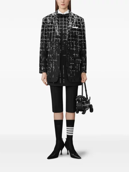 Sacou Thom Browne cu paiete negru