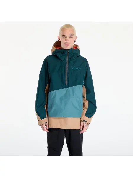 Jacket adidas Terrex Xploric 2 Layer Lined CLIMAPROOF Anorak Preloved Teal M modrozelena