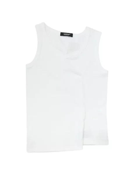 Top Undercover asimetric alb