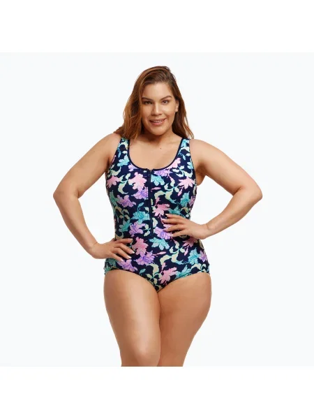 Női egyrészes fürdőruha Funkita Zip Front One Piece gyors áramlás. Méret: 16 AUS