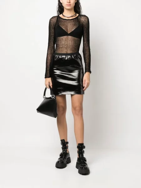 Trumpas mini sijonas Rick Owens juoda