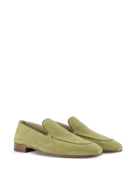 Pantofi loafer Manolo Blahnik din piele de căprioară verde