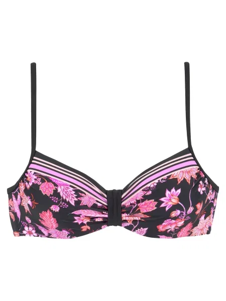 LASCANA Sutien costum de baie lila / portocaliu / roz negru