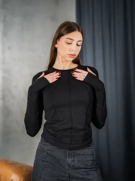 Лонгслів TeamV чорний