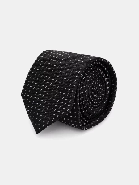 Svilena kravata Calvin Klein črna