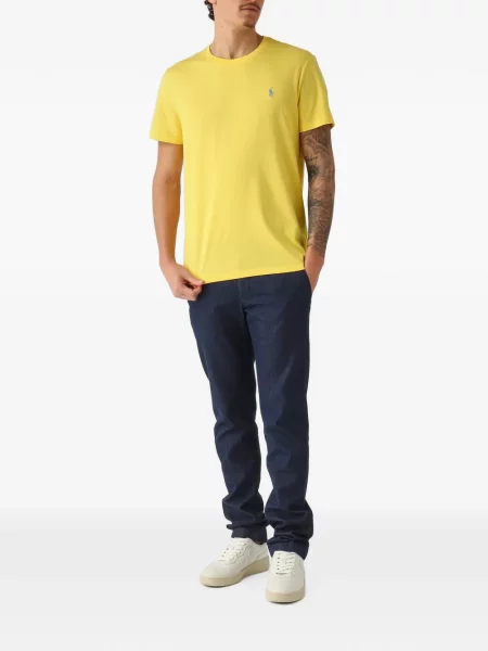 Πουκάμισο Polo Ralph Lauren με κέντημα από ζέρσεϋ μπλε