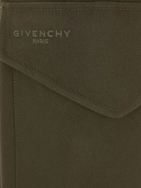Pantaloni cargo Givenchy cu broderie verde