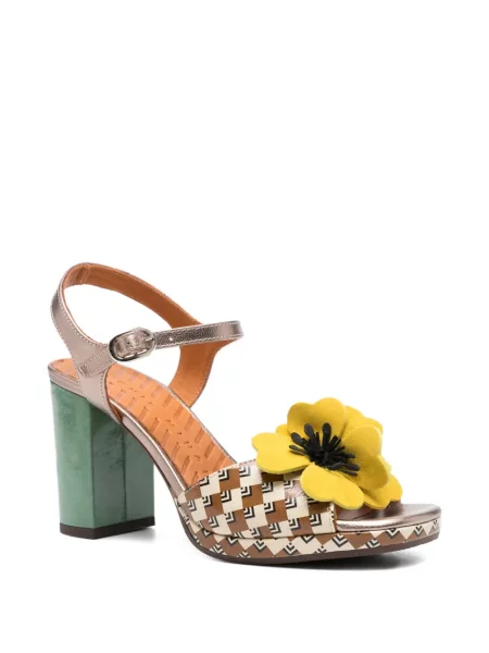 Pantofi cu toc Chie Mihara din piele cu model floral