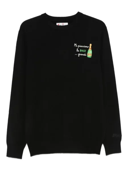 Pulover Mc2 Saint Barth cu decolteu rotund negru