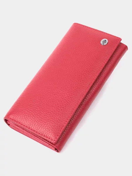 Кожаный кошелек St Leather Accessories красный