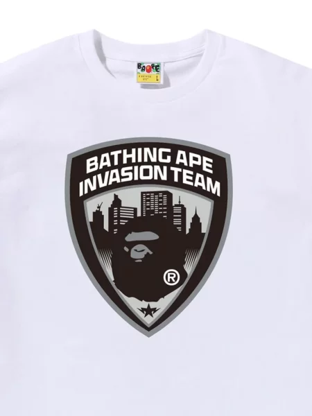 Tricou A Bathing Ape® cu imagine alb