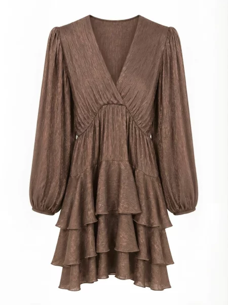 Opal Studio Rochie Agnas deschis maro