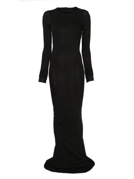 Rochie maxi Rick Owens Drkshdw lungă de costum negru