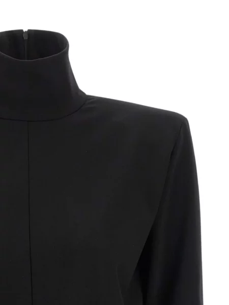 Rochie mini The Attico drapată negru