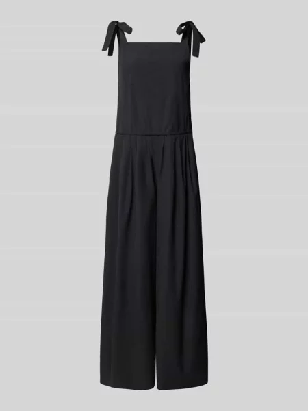 Kombinezon o kroju loose fit z czystej bawełny model AGGUATI' Weekend Max Mara czarny