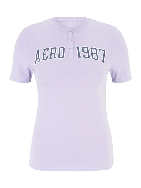 AÉROPOSTALE Tricou bleumarin / mov liliachiu alb