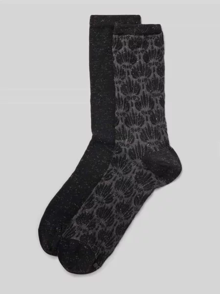 Skarpety z mieszanki bawełny w zestawie 2 szt. Boss czarne