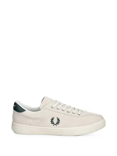 Sneakerși Fred Perry cu broderie din piele de căprioară