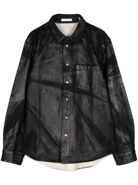 Geacă de blugi Helmut Lang cu imagine negru