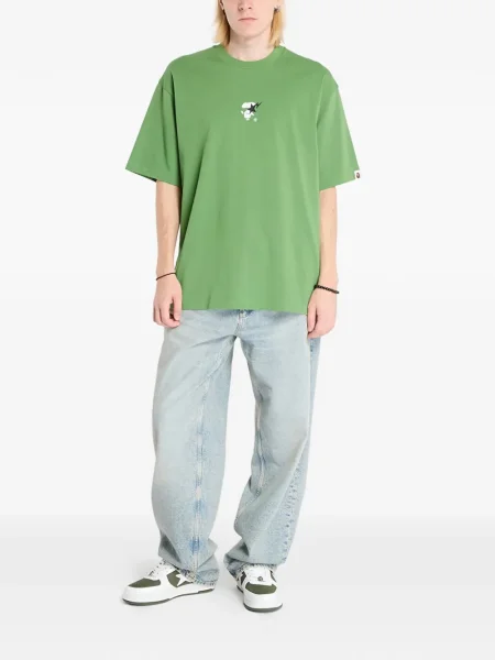 Tricou A Bathing Ape® cu imagine verde
