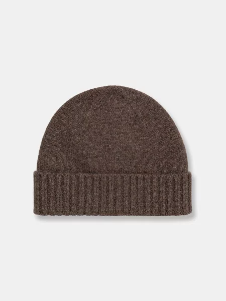 Medicine σκούφος beanie ανδρικός από μαλλί μερινό καφέ