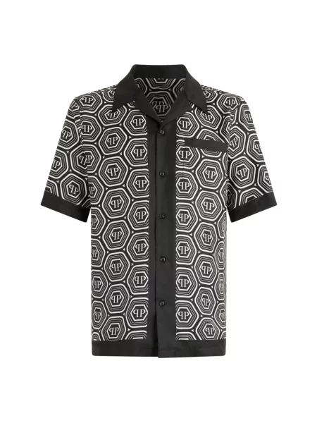 Jedwabna koszula Philipp Plein czarna