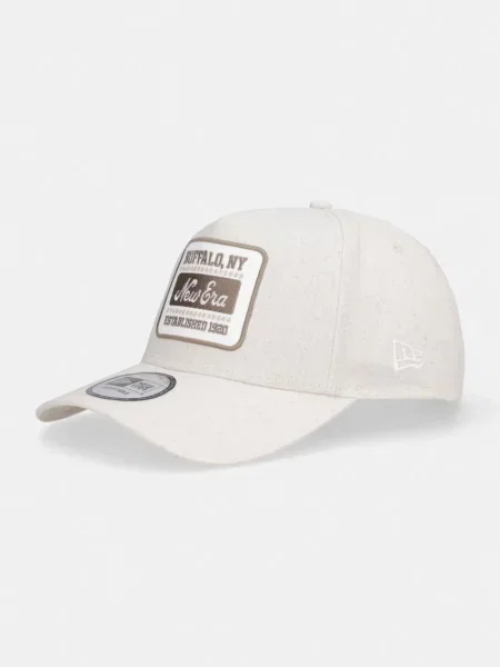 New Era baseball kapa z dodatkom lana OVAL PATCH LINEN EFRAME bež