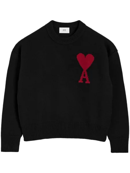 Вълнен пуловер Ami Paris черно