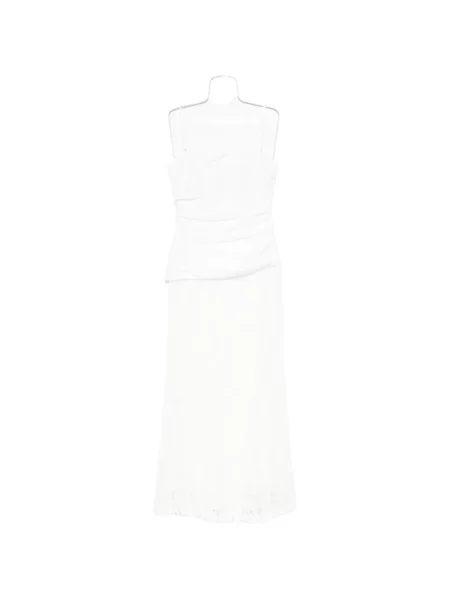 Rochie midi Simkhai din dantelă până la genunchi de costum alb