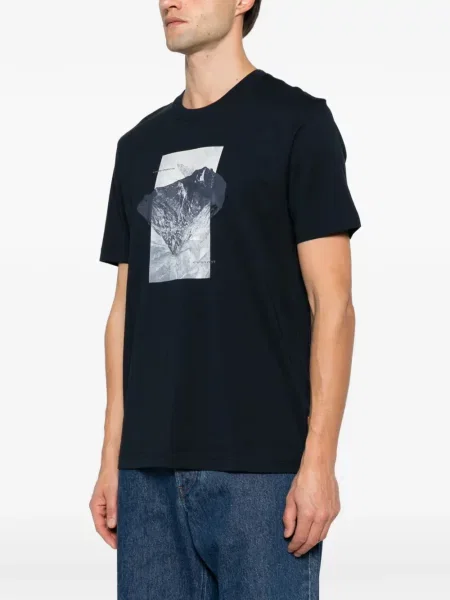 Scurt tricou Boss cu decolteu rotund negru