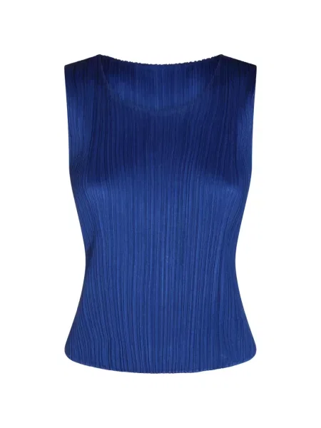 Top Pleats Please Issey Miyake fără mâneci albastru