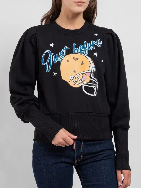 Світшот Just Before чорний