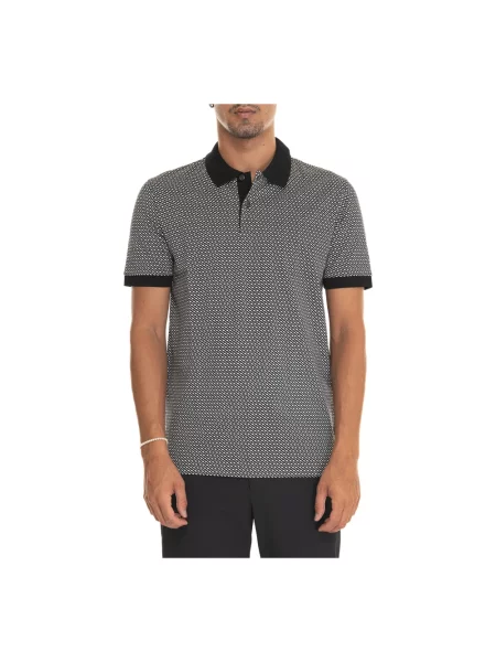 Koszulka polo Boss z kołnierzem z logo szara