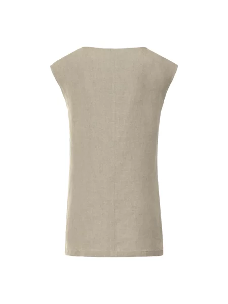 Lniany top Max Mara beżowy
