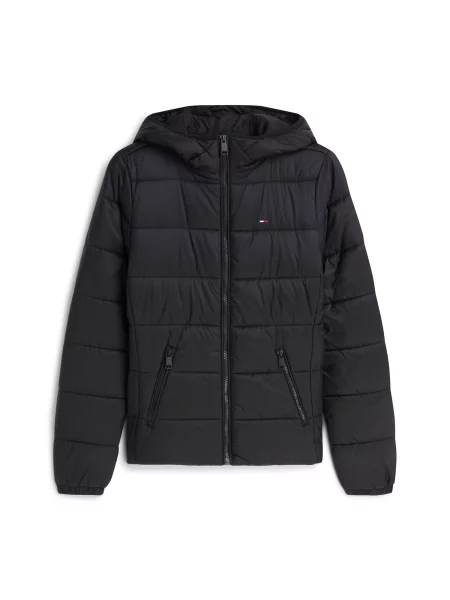 Tommy Jeans Geacă de primăvară-toamnă negru