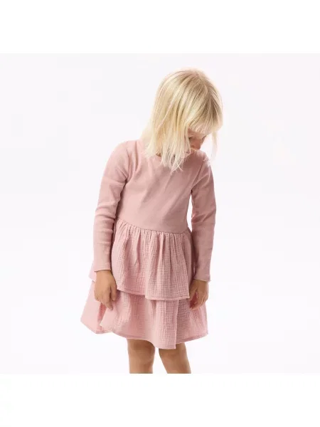 Reserved Ruha fodros díszítéssel tört rózsaszín