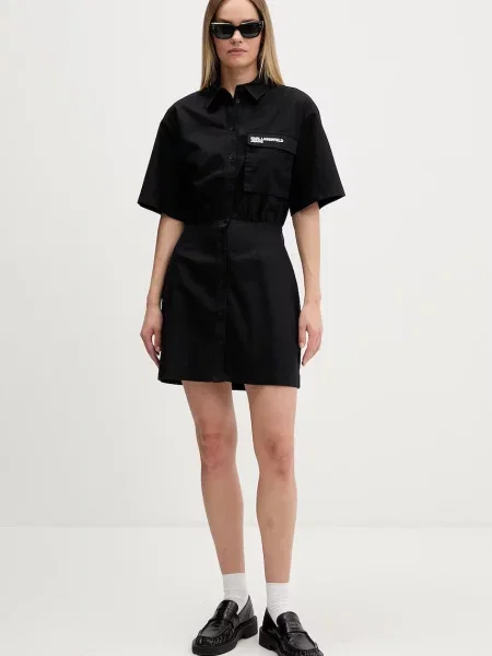Karl Lagerfeld Jeans Rochie KLJ Ss Utility negru