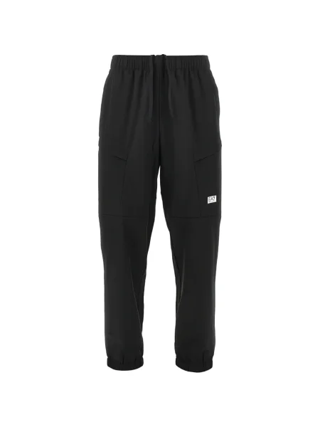 Șnur de strângere pantaloni Ea7 Emporio Armani alergare negru