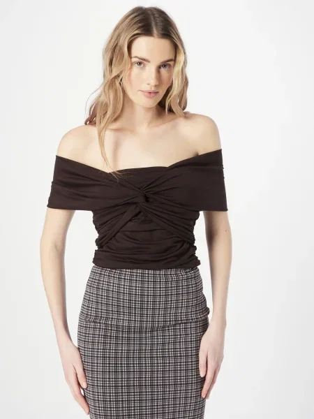NU-IN Tricou body închis maro