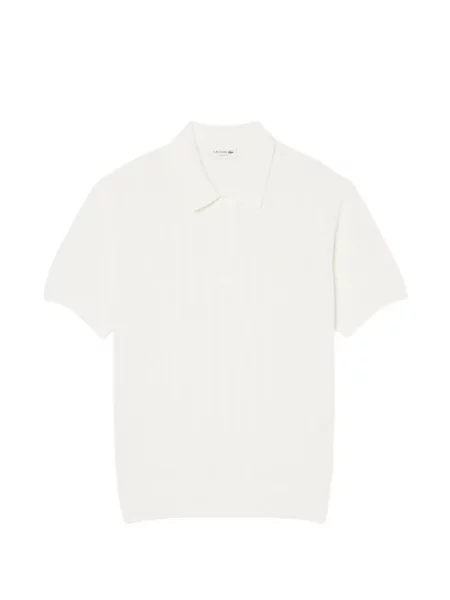 Scurt tricou polo Lacoste tricotate alb