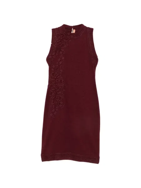 Rochie mini Ermanno Scervino fără mâneci din dantelă roșu