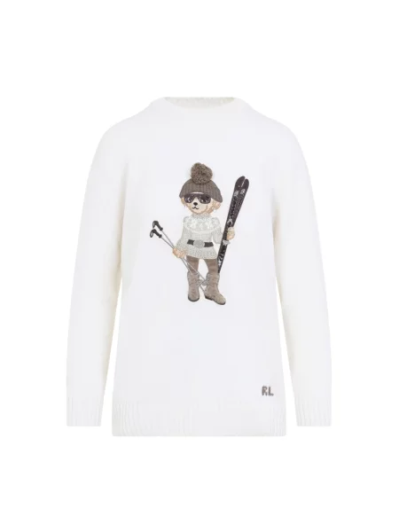 Sweter Ralph Lauren z kaszmiru biały