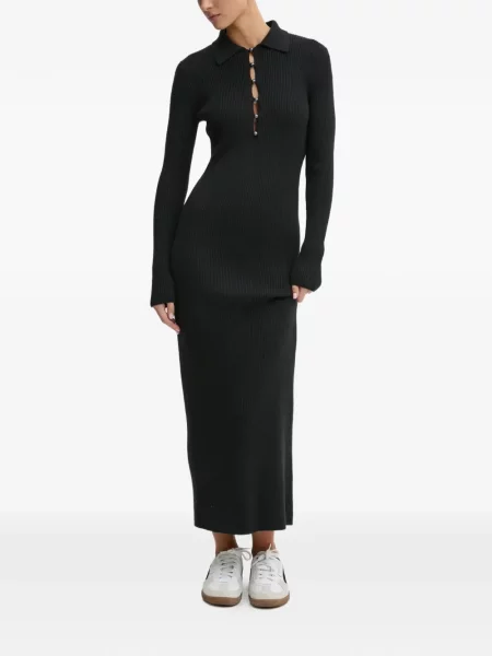 Rochie maxi Abercrombie & Fitch de costum negru