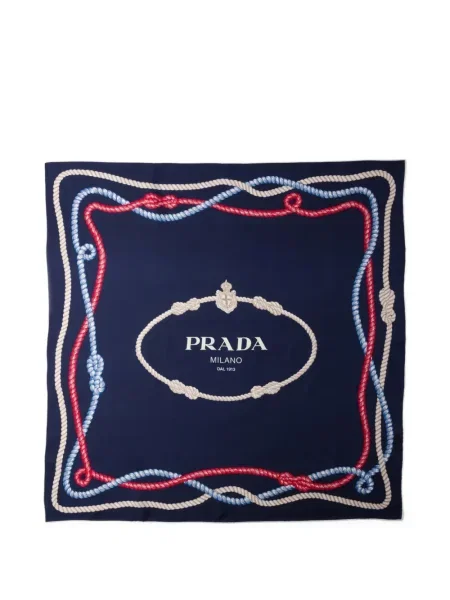 Fular Prada de mătase albastru