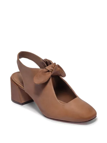 Pantofi cu toc Bernardo cu funde slingback maro