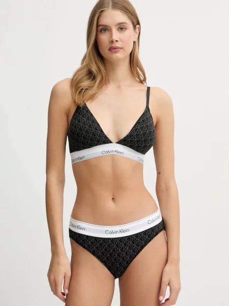 Calvin Klein Underwear trojuholníková podprsenka s bavlnou čierna