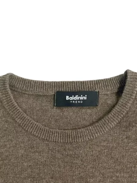 Pulover Baldinini tricotate cu autograf maro