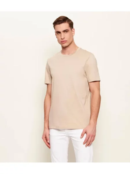 BOSS BLACK Tricou Tessler | mercerizat negru