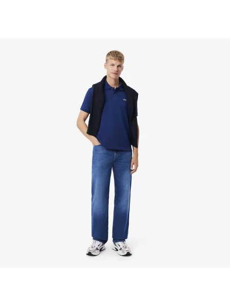 Lacoste Koszulka Polo Oryginał Petit Piqué granatowa