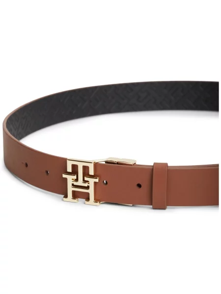 Opasok Tommy Hilfiger s autogramom hnedá